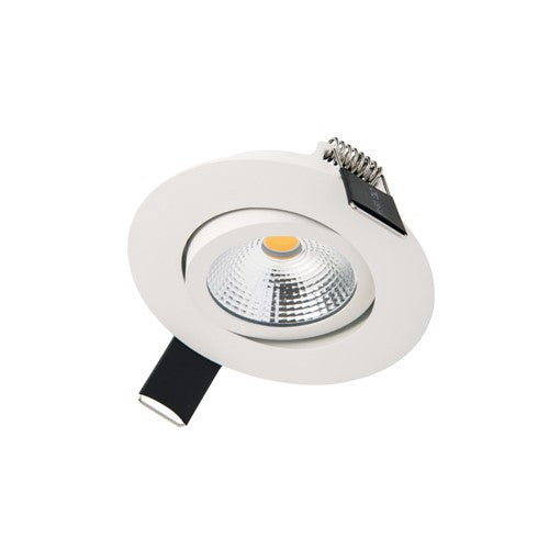 Integral LED Ultra Slim Tiltable Downlight 65Mm Cutout 6.5W 650Lm 100Lm/W 3000K 36 Beam Dimmable White Integral - ILDL65L001