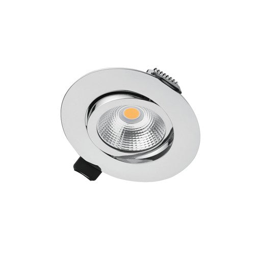 Integral LED Ultra Slim Tiltable Downlight 65Mm Cutout 6.5W 670Lm 103Lm/W 4000K 36 Beam Dimmable Polished Chrome Integral - ILDL65L008