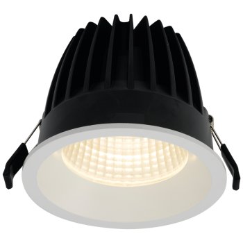 Ansell Lighting AULED150D/DD1/M3 Unity 150 37W 4000K Fixed LED Downlight - Switch Dimmable, Emergency
