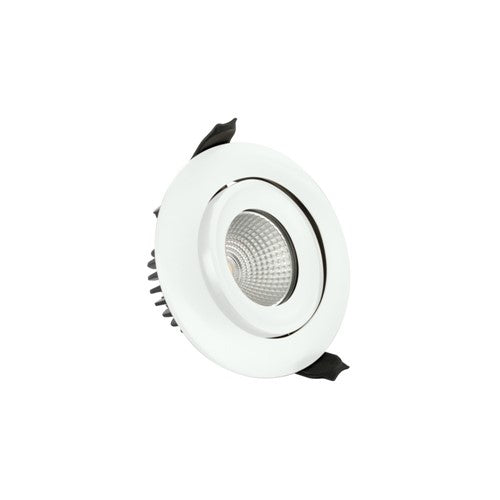 Integral LED Luxfire Fire Rated Tiltable Downlight 92Mm Cutout Ip65 430Lm 6W 3000K 36 Beam Dimmable 72Lm/W White Integral - ILDLFR92C001