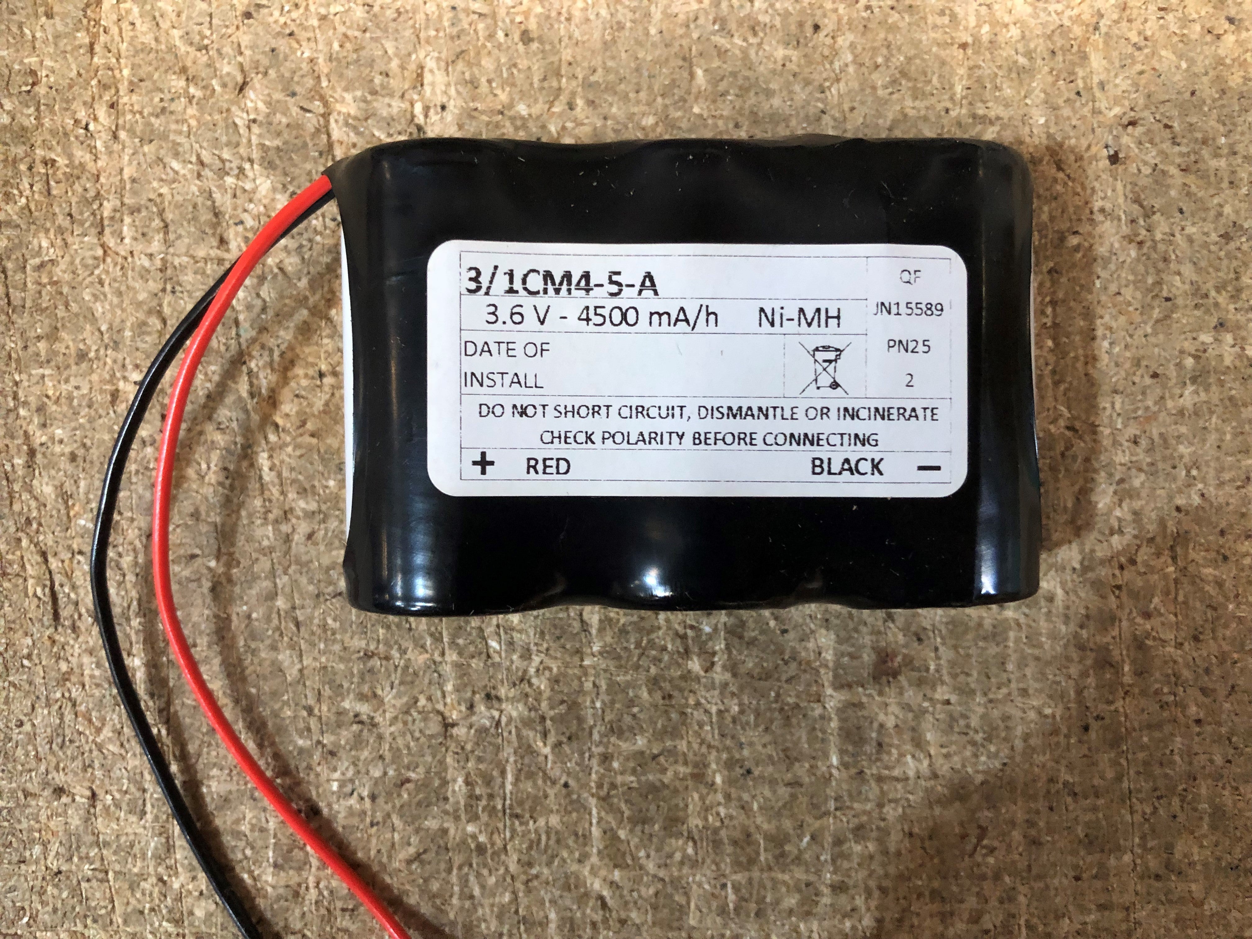 3/1CM4/5A-C009F 3.6V Side by Side Ni-Mh fitted with C009F Emergency Batteries Easy Control Gear - Easy Control Gear