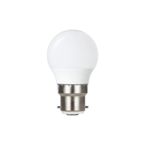 Integral LED Golf Ball Bulb B22 470Lm 4.2W 2700K Non-Dimm 240 Beam Frosted Integral - ILGOLFB22NC018