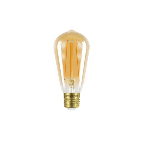 Integral LED Sunset St64 Bulb E27 380Lm 5W 1800K Dimmable 300 Beam Amber Integral - ILST64E27D003