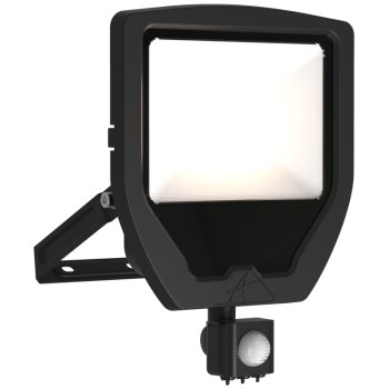 Ansell Lighting ACAE50/1/WW/B/PIR Calinor EVO 50W 3000K Black LED Floodlight with PIR