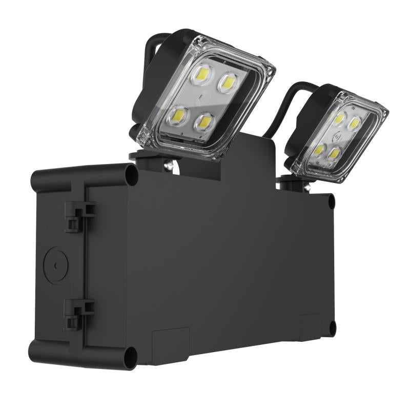 Orda II Standard high-efficient twin spot LED emergency light, Black KOSNIC - Easy Control Gear