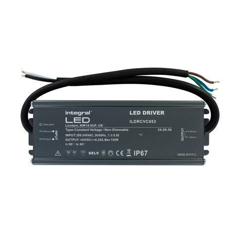 Integral LED Constant Voltage Driver 150W 24Vdc Ip67 Non-Dimm 200-240V Input Integral - ILDRCVC053