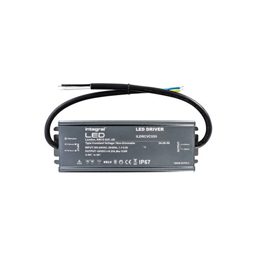 Integral LED Constant Voltage Driver 150W 12Vdc Ip67 Non-Dimm 200-240V Input Integral - ILDRCVC050