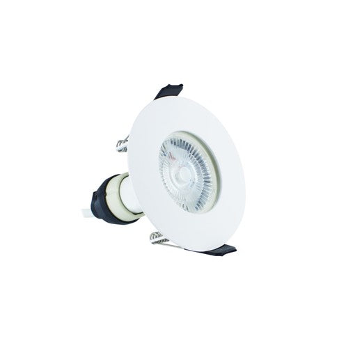 Integral LED Evofire Fire Rated Downlight 70Mm Cutout Ip65 White Round *No Gu10 Holder* Integral - ILDLFR70D011