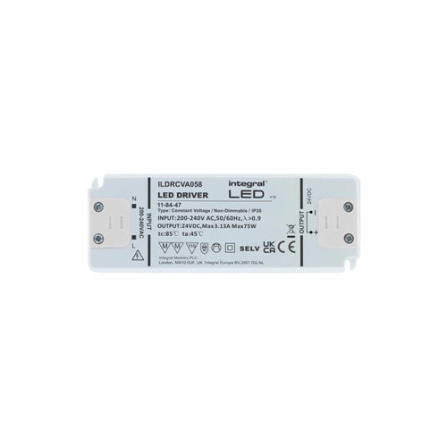 Integral LED Constant Voltage Driver 75W 24Vdc Ip20 Non-Dimm 200-240V Input - ILDRCVA058