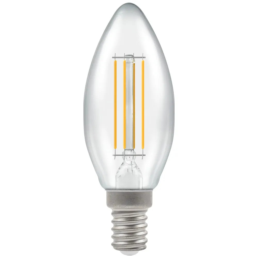 LED Candle Filament Clear • Dimmable • 5W • 2700K • SES-E14