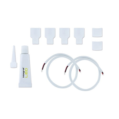 Integral LED Ip65 Kit 6 End Caps 2 Sets Live Wires Silicone Tube For Ip65 Spotless Strip Integral - ILSTAB130