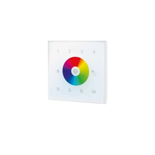 Integral LED Dmx Wall Mount Touch Remote Rgb/W 4 Zone 100-240 Ac Input White - ILRC028