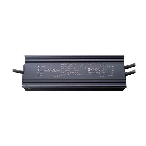 Integral LED Constant Voltage Driver 200W 12Vdc Ip66 Leading And Trailing Edge Dimmable 200-240V Input 20W Min Load Ecopac Power - ELED-200P-12T