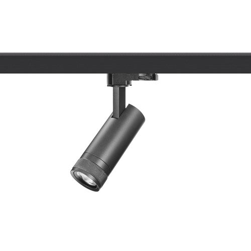 Integral LED Focuspro 8W Black Led Spot Light Non-Dimmable Zoomable Beam Angle 18-50 Deg Track Mounted 3 Circuit 4000K 131Mm Cri90 500Lm 93Lm/W 220-240V - ILTSL005