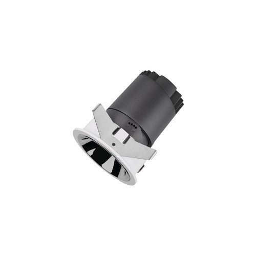 Integral LED Accentpro Led Downlight 12 Deg Beam Angle 75Mm Cutout 30 Deg Tiltable 355 Deg Rotatable 8W 768Lm 85Lm/W 3000K Cri90 Mirror Silver Round 34Vdc 200Ma Without Driver - ILDL75P006