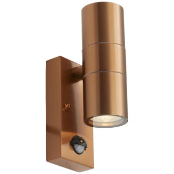 Ansell Lighting AACERO/WL/COP/PIR Acero Up/Down Copper GU10 Wall PIR Light
