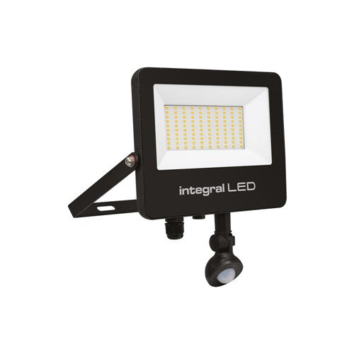 Integral LED Super Slim 2 Floodlight Ip67 7000Lm 70W 4000K Pir 120° Non-Dimm 100Lm/W Black Integral - ILFLC244