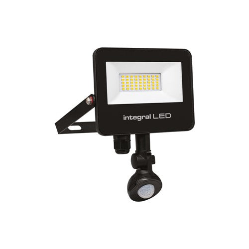 Integral LED Super Slim 2 Floodlight Ip67 3000Lm 30W 4000K Pir 120° Non-Dimm 100Lm/W Black Integral - ILFLC242
