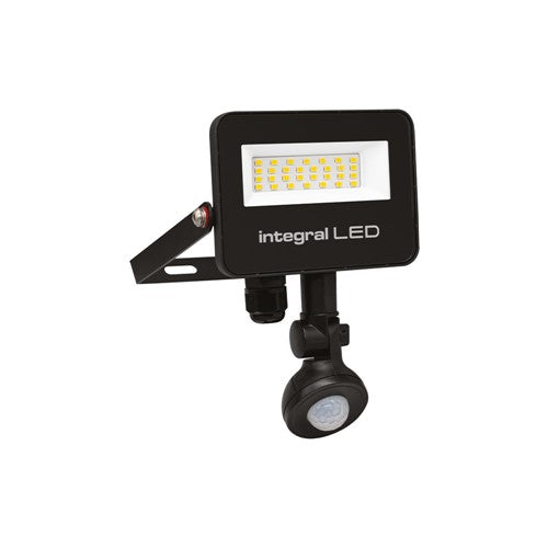 Integral LED Super Slim 2 Floodlight Ip67 2000Lm 20W 4000K Pir 120° Non-Dimm 100Lm/W Black Integral - ILFLC241