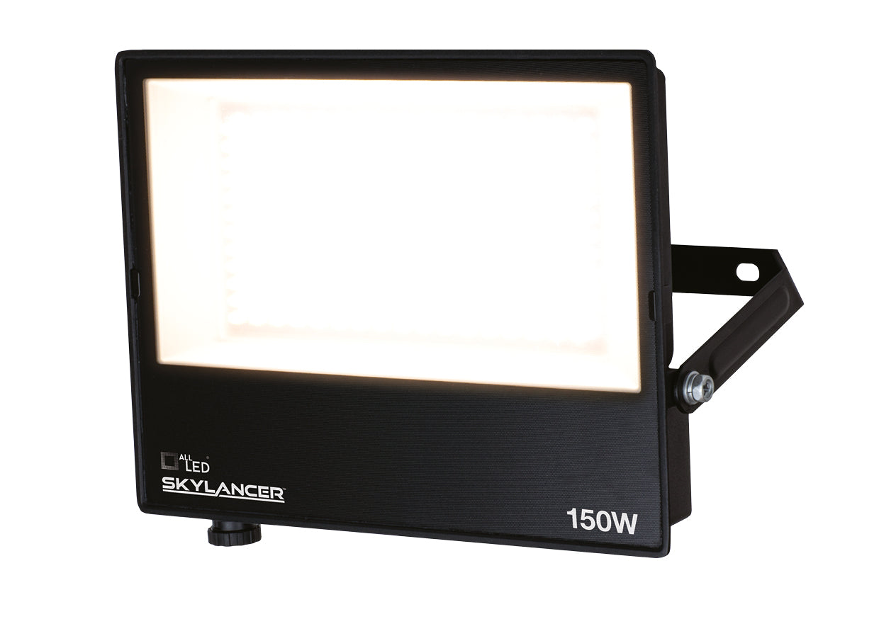 Skylancer 150W IP65, CCT & Wattage Selectable, Ultra-Efficient LED High Power Carbon Black Flood Light