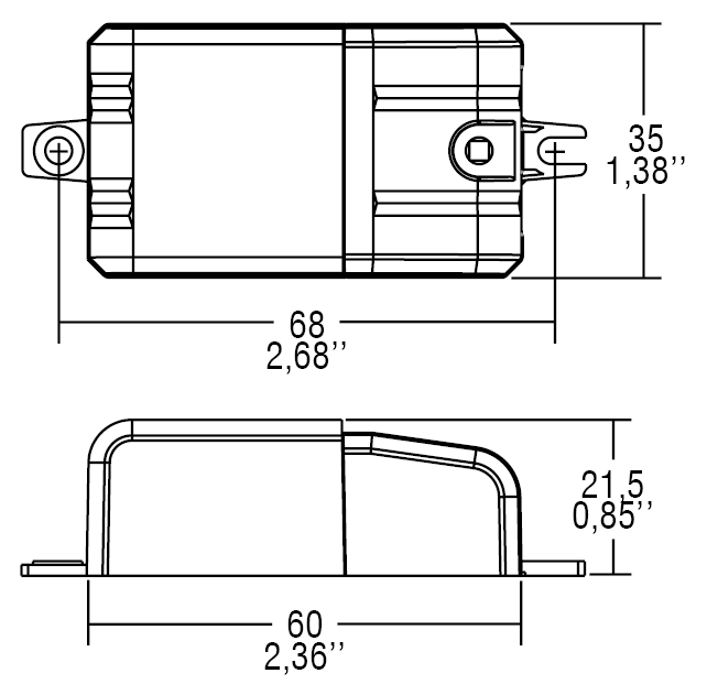 DC 8W 350mA BULL/U (122598) - LED Drivers