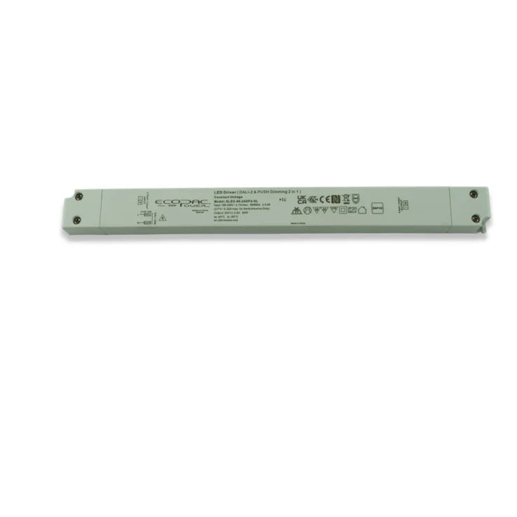 ELED-60-24DP2SL - Ecopac ELED-60-24DP2SL DALI 2 and Push Dimmable Constant Voltage LED Driver 60W 24V Slimline