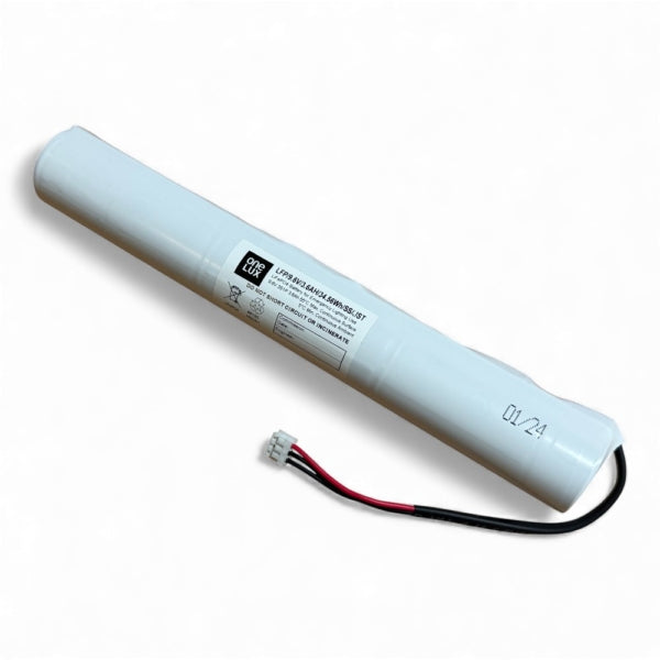 One Lux LFP/9.6V/3.6AH/34.56h/SS/JST 9.6V 3.6AH LIPO4 Emergency Lighting Battery