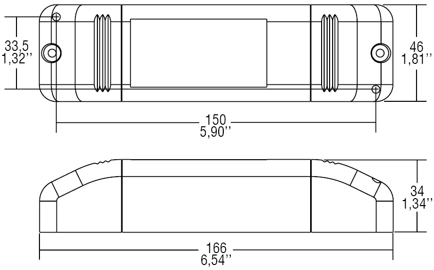 TCI 122260 - TCI JOLLY 32W LED Driver Mains dimmable, Multi Current 350-750Ma JOLLY MD 32