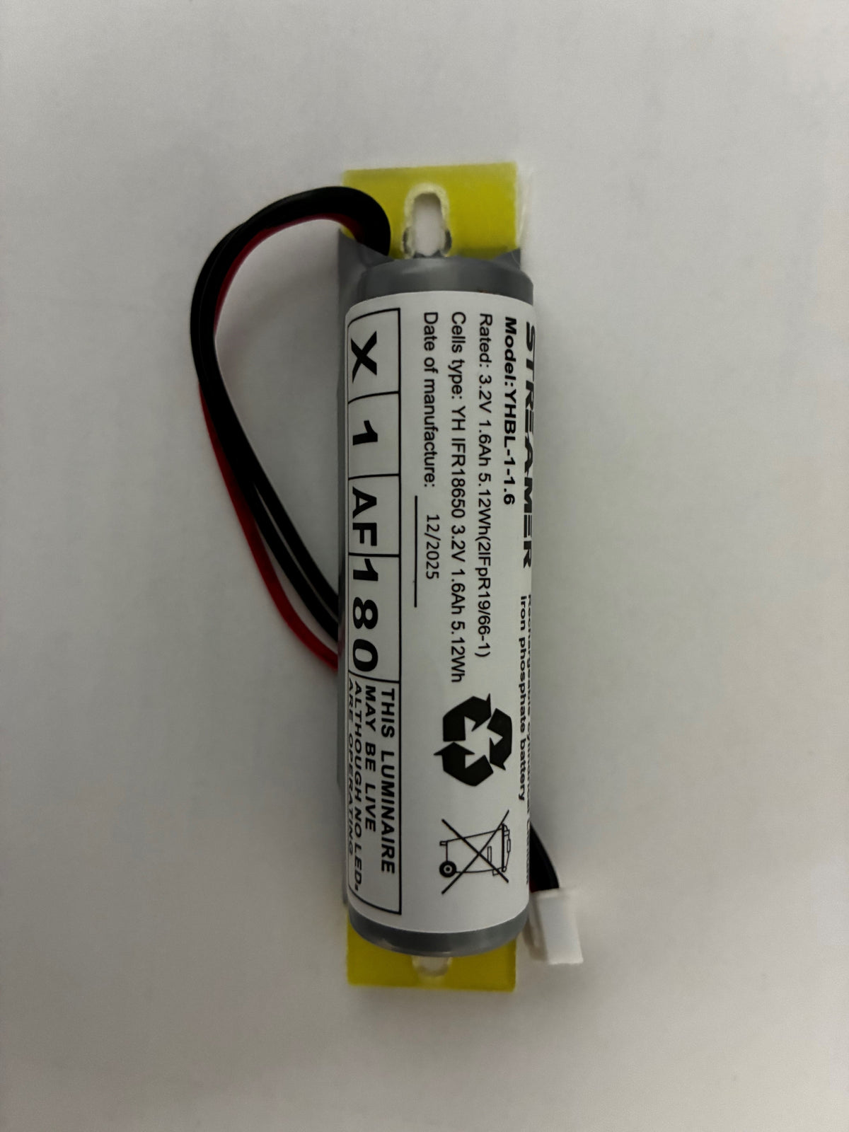 Streamer YHBL-1-1.6 3.2V 1.6Ah 4.8Wh