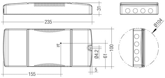 Driver LC 100W 1100–2100mA flexC SR EXC