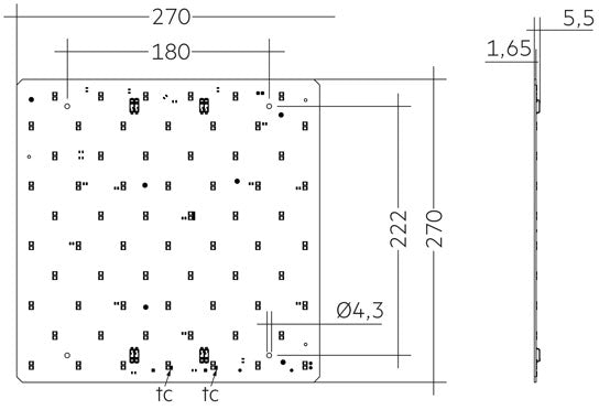QLE G2 270X270MM 1250LM 927-965 PRE