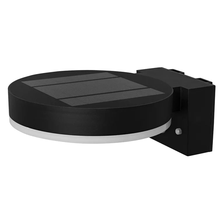 ENDURA Style Solar Wall Sensor Single Circle 6W Black