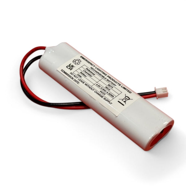 B073 4 CELL (2+2) 4.8V 0.9AH NI-CD AA CELL DUAL INLINE BATTERY