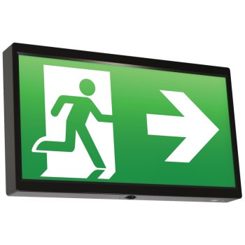 Ansell Lighting AENLED/LI/3M/ST/B EndLED Black 2.5W Maintained/Non-Maintained Lithium Exit Sign