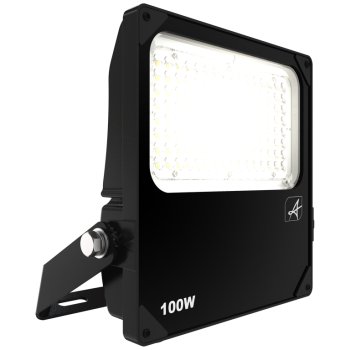 Ansell Lighting AAZLED100/ASY Aztec 100W 5000K Black Asymmetrical LED Floodlight