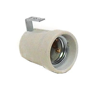 Lampfix 05985 ES Porcelain Lampholder with 'L' Bracket Lamp Holder Lampfix - Sparks Warehouse