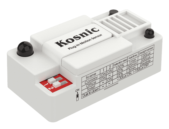 Kosnic RMW-DC Plug in Microwave Motion and Daylight Sensor 12V DC