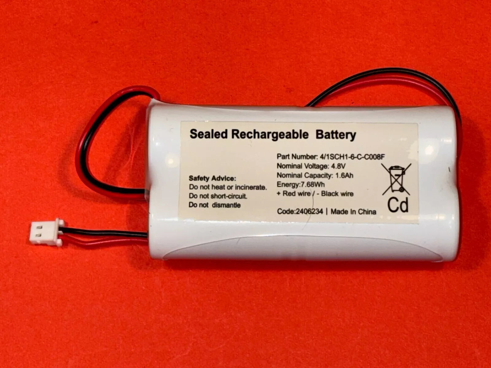 4.8V Sub C 1.6Ah 2AH Square Formation Ni-CD EP3514
