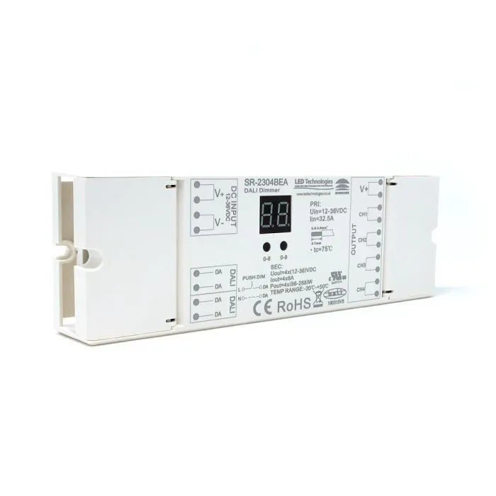 Sunricher DALI 4 x 8A / Channel Dimmer with Push Dim