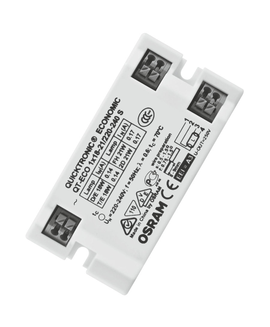 Osram QT-ECO 1x18-21/220-240 S QUICKTRONIC ECONOMIC | ECG for FL 7 mm and CFL Osram QT Ballasts Osram - Easy Control Gear