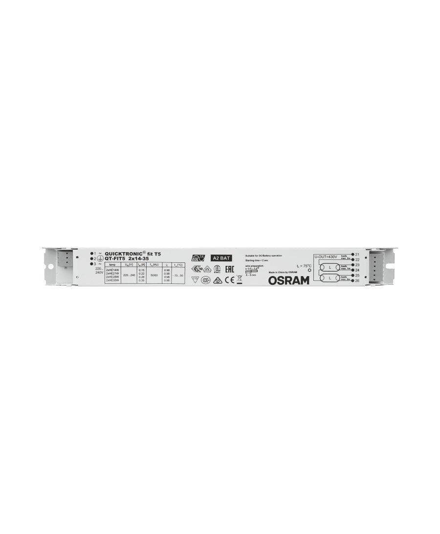 QT-FIT5 2X14…35 2 x 14W 28W 35W Electronic Ballasts Osram - Easy Control Gear