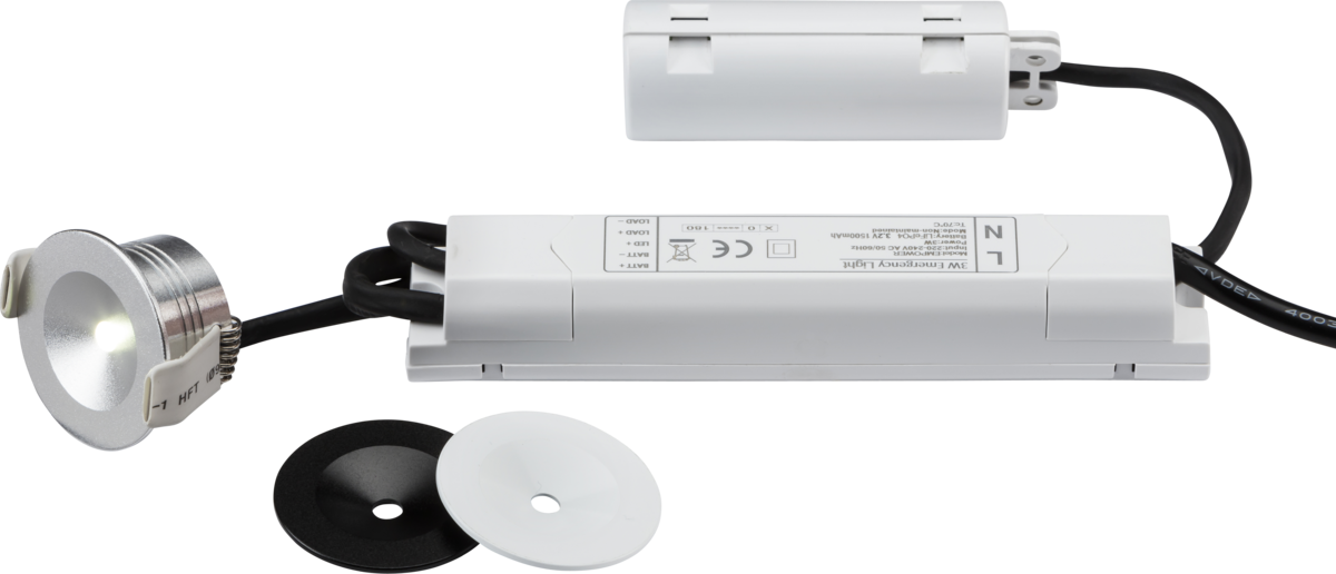 230V IP20 3W LED Emergency Downlight EMPOWER3 Knightsbridge - Easy Control Gear