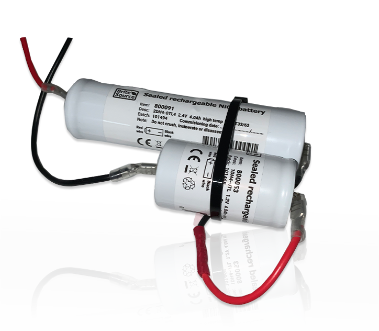 3/4000DHD 2+1 3.6V 4Ah with leads Emergency Batteries Easy Control Gear - Easy Control Gear