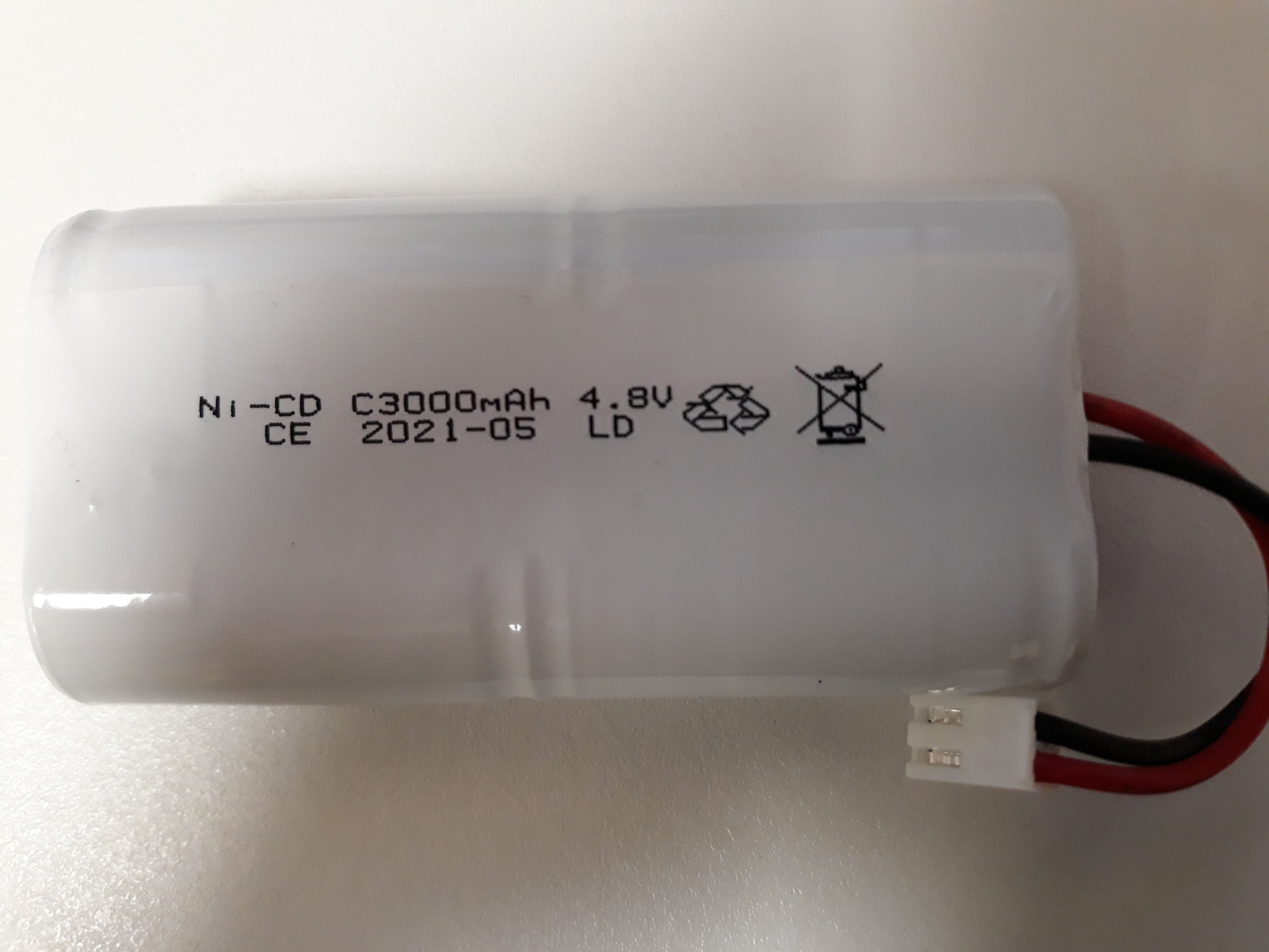4/1C2-8-C-C031F 4.8V C Size Ni-Cd 2800Ma ( 3000 ) ma with connector Emergency Batteries easy control gear - Easy Control Gear