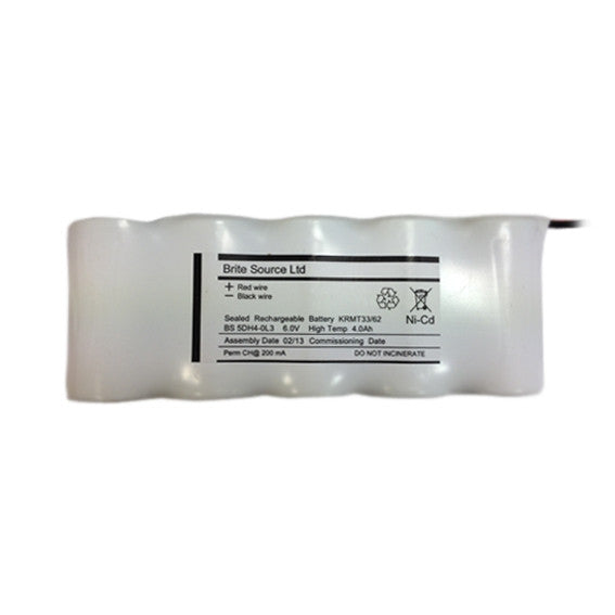 Emergency 5 Cell Battery Side by Side 6.0v 4.0ah Bright Source Emergency Batteries The Lamp Company - Easy Control Gear