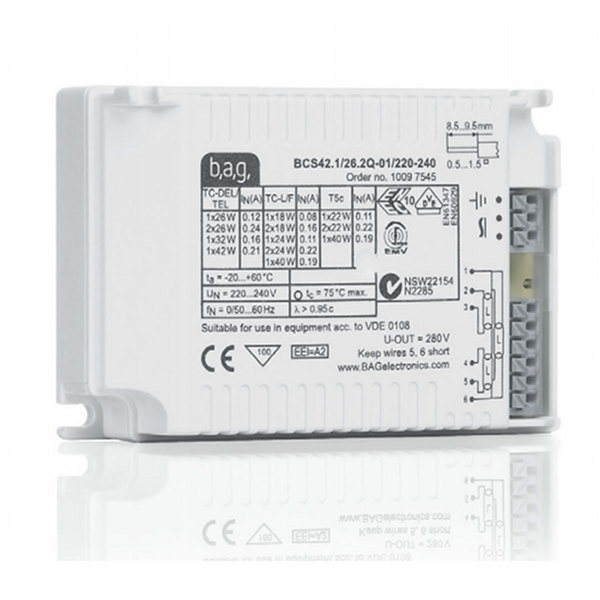 BAG - BAG10097544-BG 1-2 X 18W Non-Dimmable PLC/PLT Ballast ECG-OLD SITE BAG - Easy Control Gear