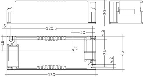 EM powerLED BASIC FX SC LiFePO4 32 W Combined emergency lighting LED driver Tridonic - Easy Control Gear