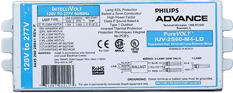 PHILIPS - 2S60M4LD-PH 1x55w 3' 55w TUV55 Ballast 770ma ECG-OLD SITE PHILIPS - Easy Control Gear