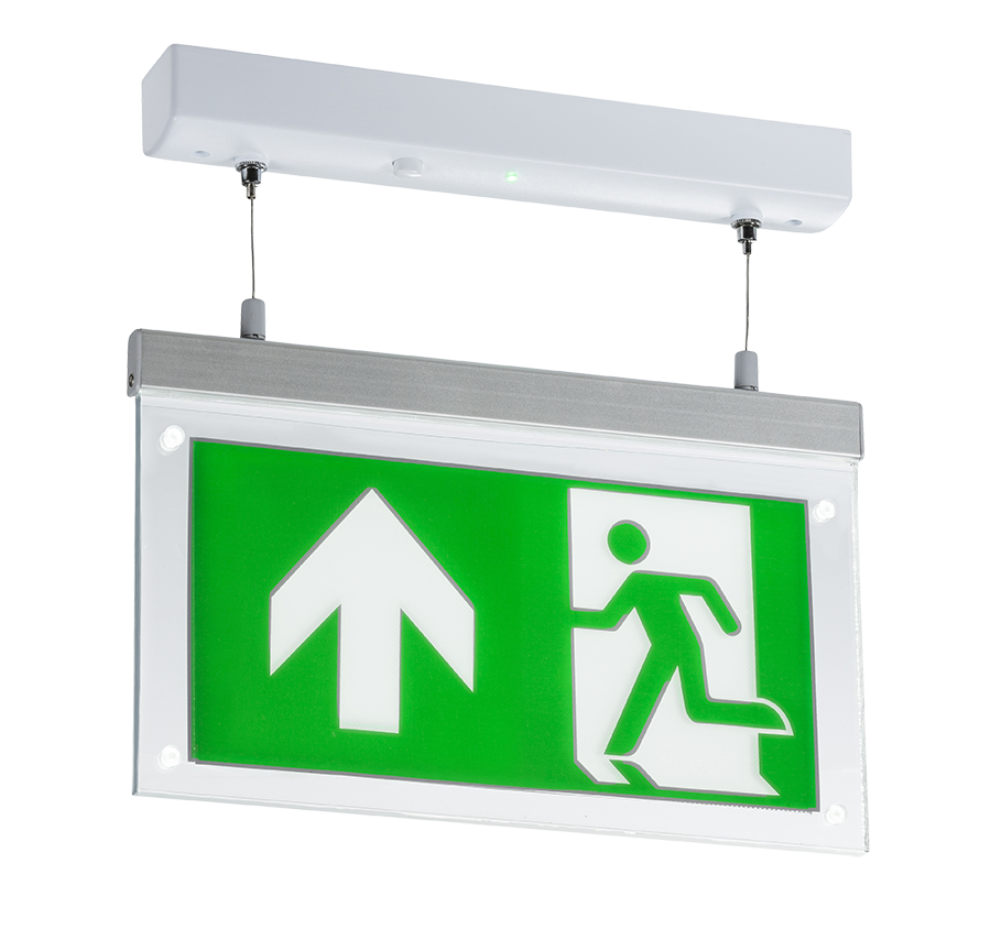 Knightsbridge EMLSUS 230V 2W LED Suspended Double-Sided Emergency Exit Sign - Knightsbridge - Sparks Warehouse