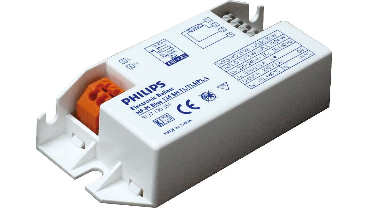 PHILIPS - HFMBLUE124SH-PH 1X24w PLL/TL5 HF Square M/bx Blue Ballst ECG-OLD SITE PHILIPS - Easy Control Gear